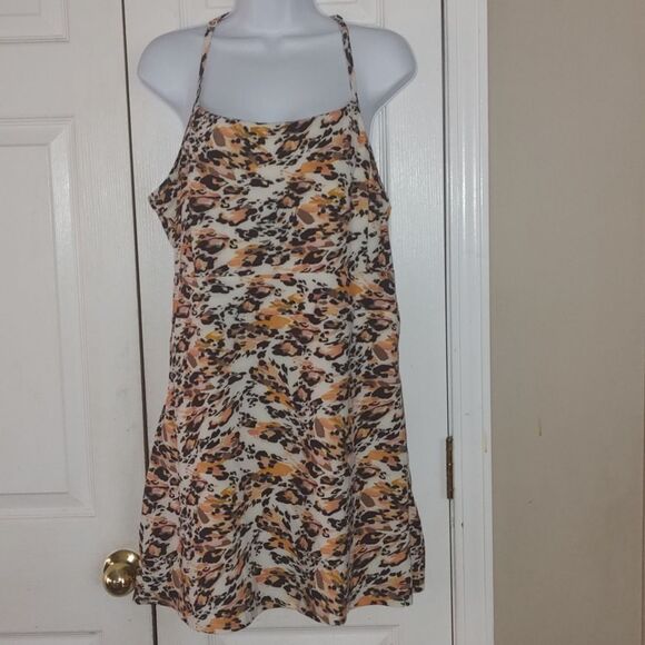 CALIA Performance Dress New Animal Unbleached   Sz L   NWT - Picture 1 of 13